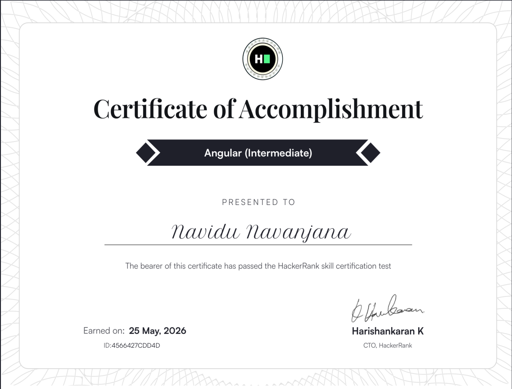 Angular (Intermediate) Certification